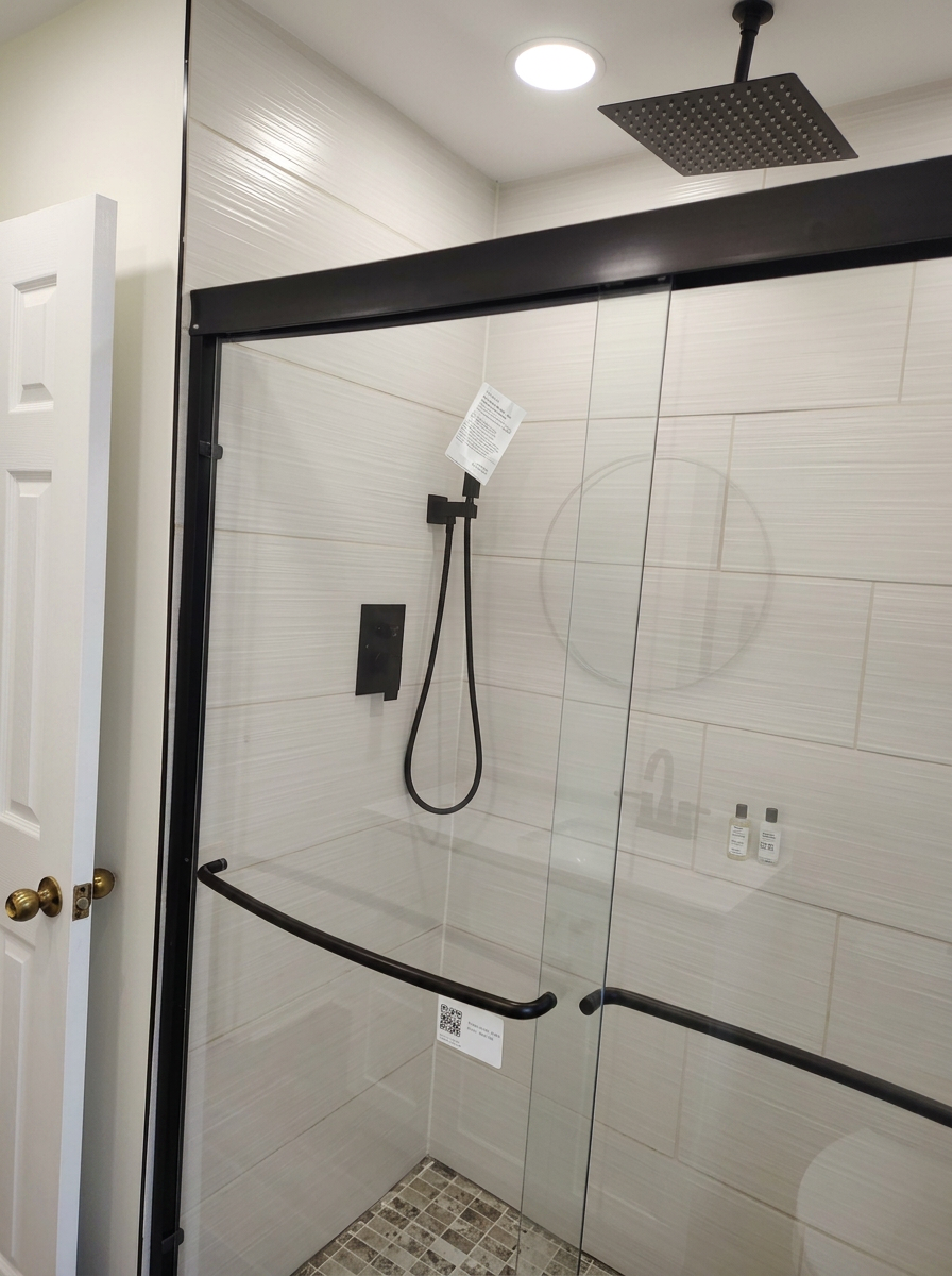 Bathroom remodel in Plainfield IL shower door detail