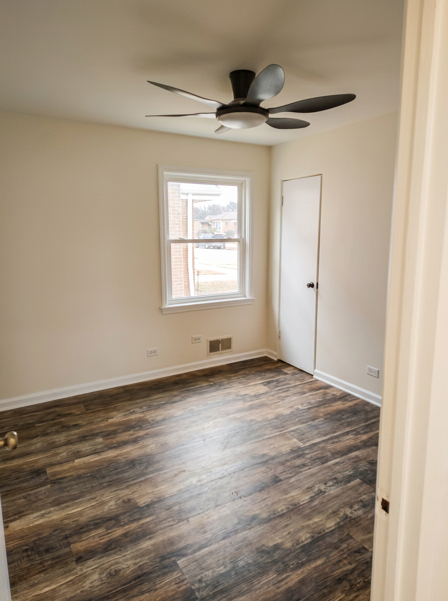 Bedroom remodel in Plainfield IL new flooring