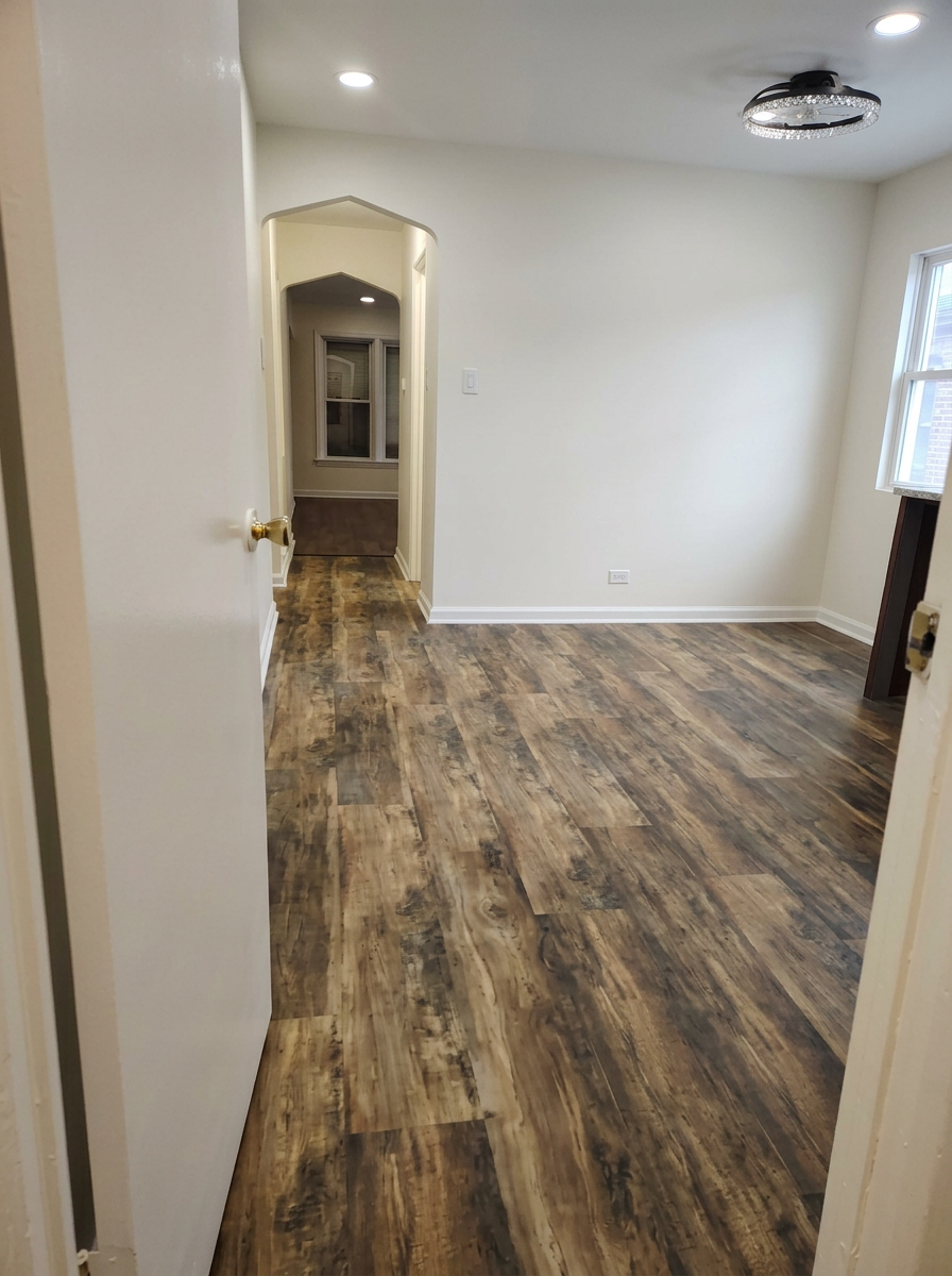 Interior remodel in Plainfield IL hallway flooring
