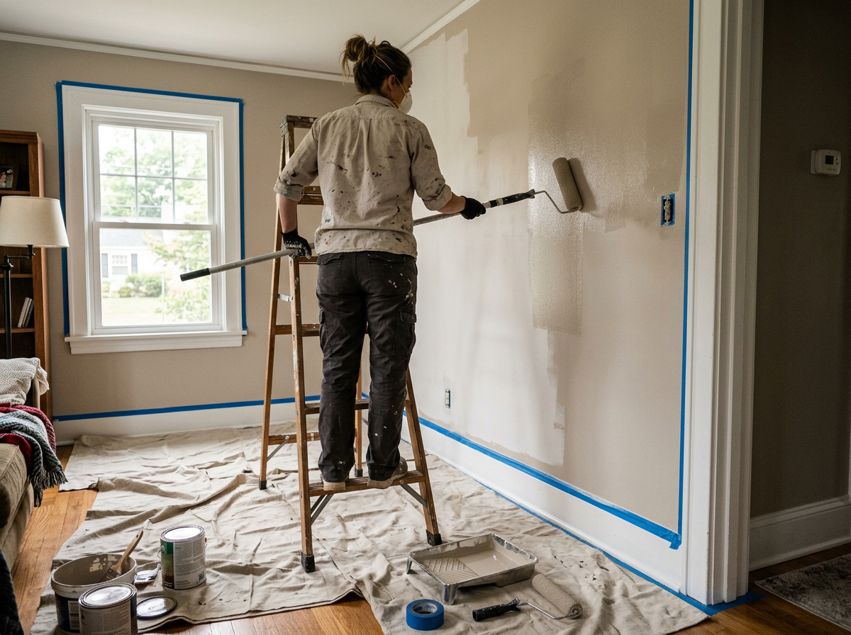 Painting project by General Pro Painting & Drywall in Plainfield, IL