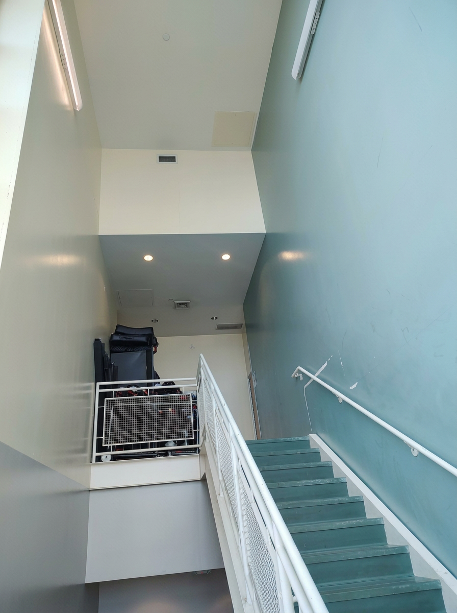 After — Staircase remodel in Plainfield IL glass railing